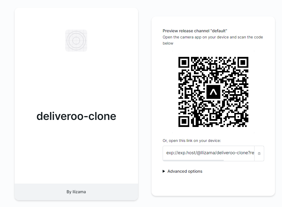 Código QR y enlace para compartir aplicación